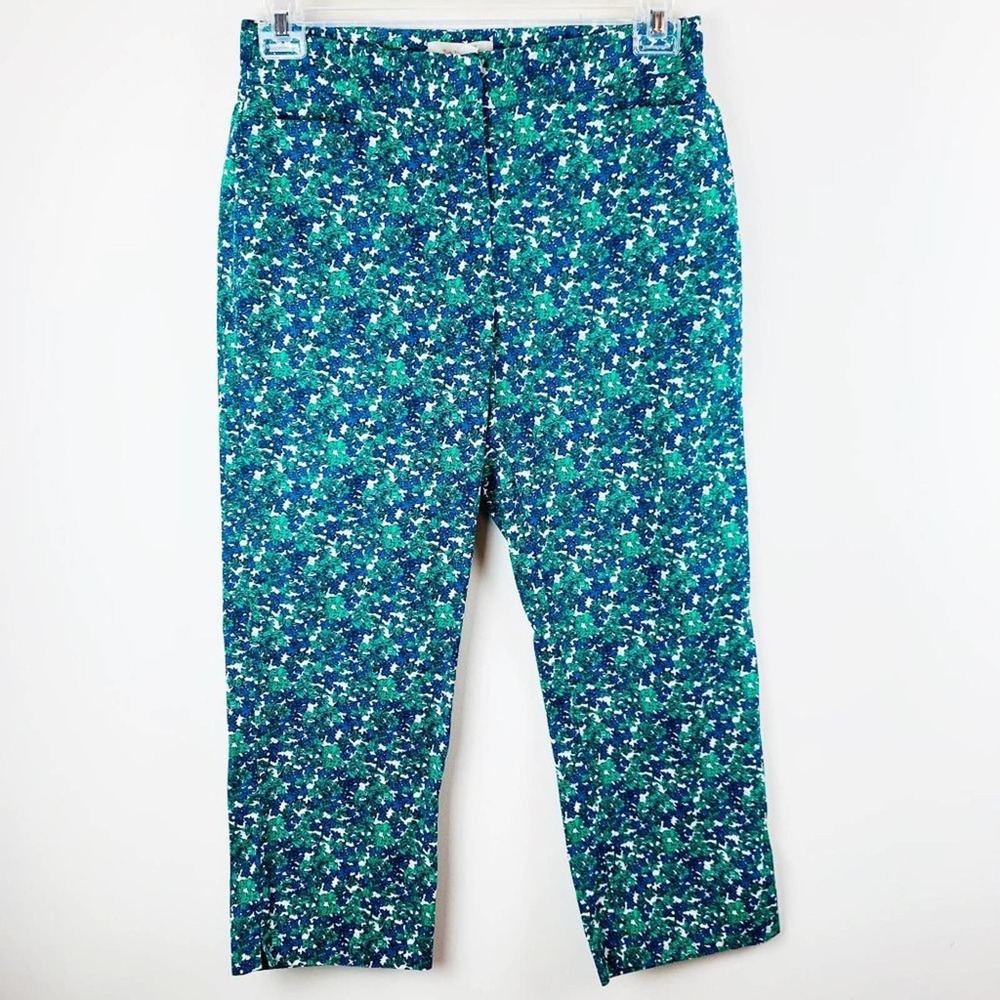 Talbots Curvy Capris Blue Green